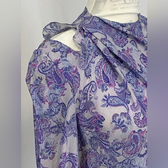 Isabel Marant Torence Paisley Silk Cut-Out Top size 38/ us size 6 - Picture 12 of 16